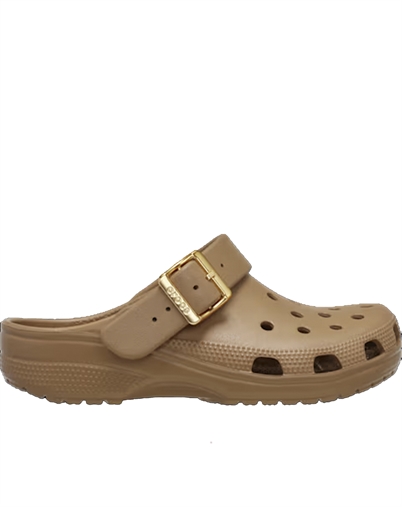 Crocs - Classic Metallic Buckle Clog - Sepia